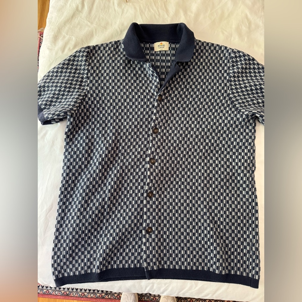 Men’s Marine Layer Sweater Button Down - Size Large